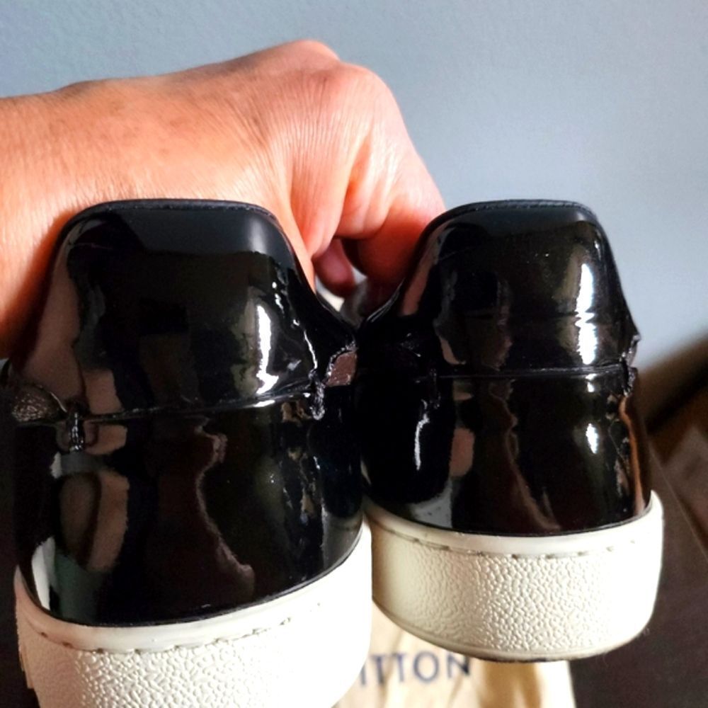 Louis Vuitton Black and Brown Monogram Sneakers - Picture 4 of 9
